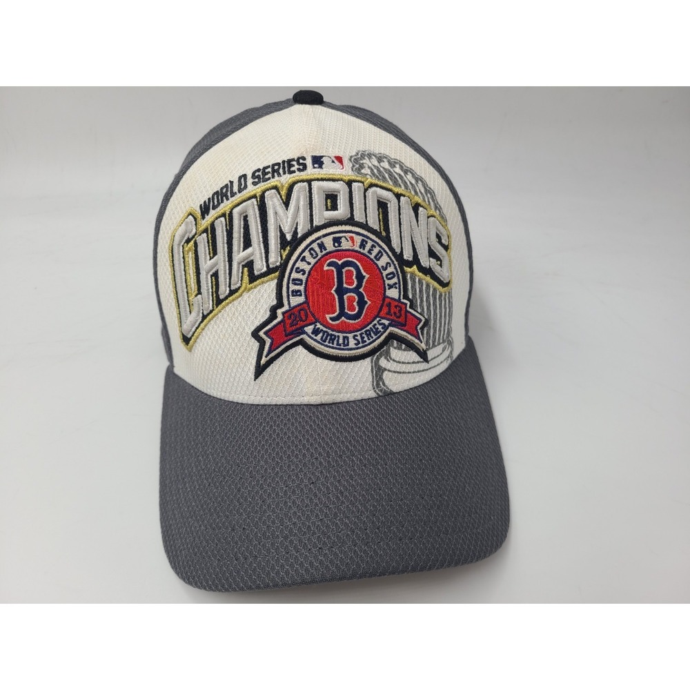 Boston Red Sox Hat 2013 World Series Champions New Era 39Thirty Flex Fitted Gray